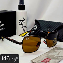 شكل سداسي تريندي بعدسات زجاج uv400