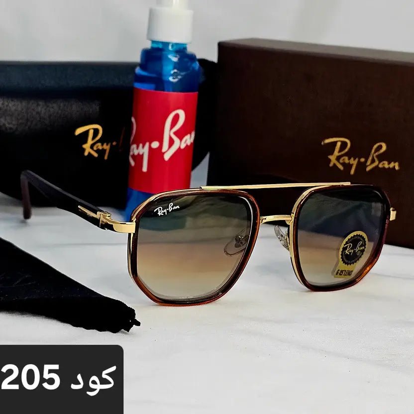 ريبان خماسي زجاج UV400 - Brother Storeنظارة شمس بعدسات زجاج او بلورايز من اختيارك بتوفرلك حماية من اشعة الشمس وكمان شياكة ملهاش حدود بتيجي بالعلبة وجراب وكتالوج ومنديل وعبوة لتنظيف العدسات