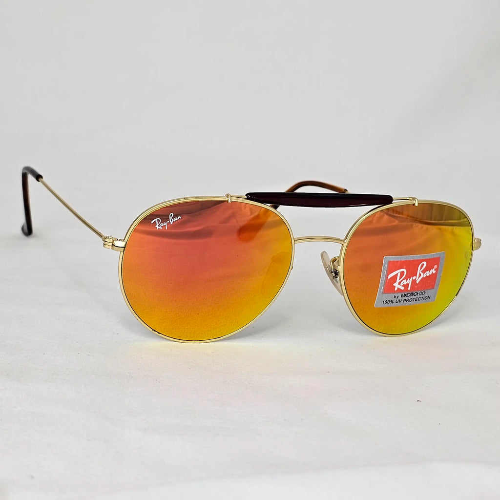 Ray-Ban Round Outdoorsman - Amber Mirror Gold