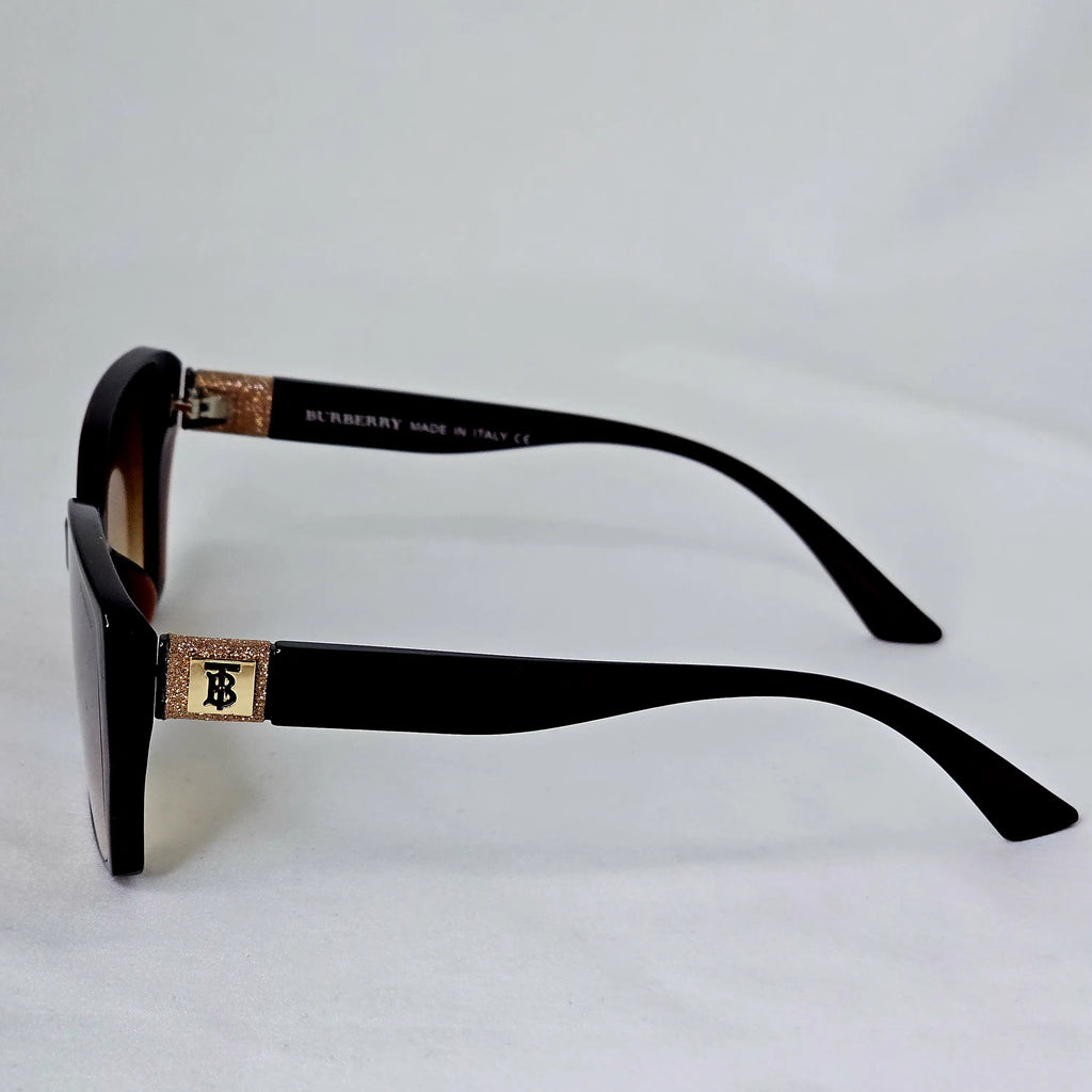 Burberry Crystal Monogram Cat-Eye Sunglasses.