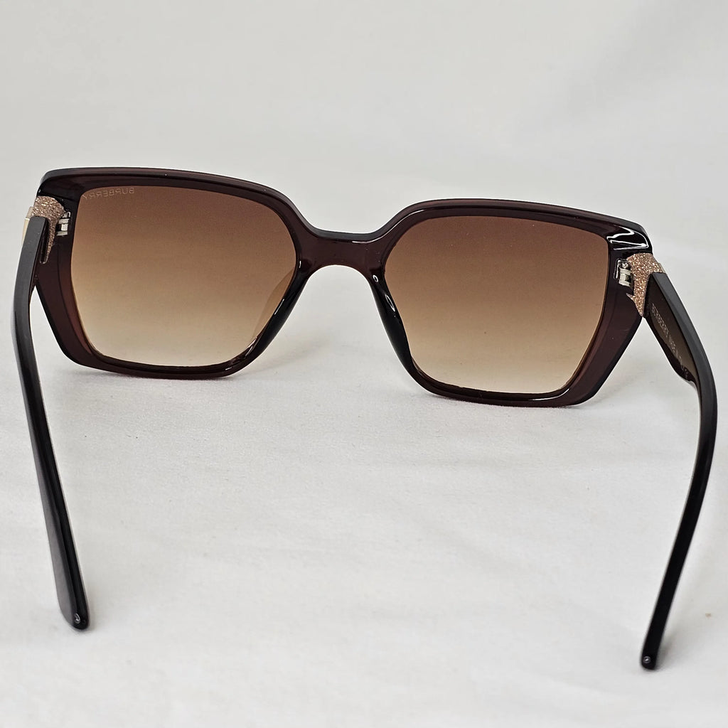 Burberry Crystal Monogram Cat-Eye Sunglasses.