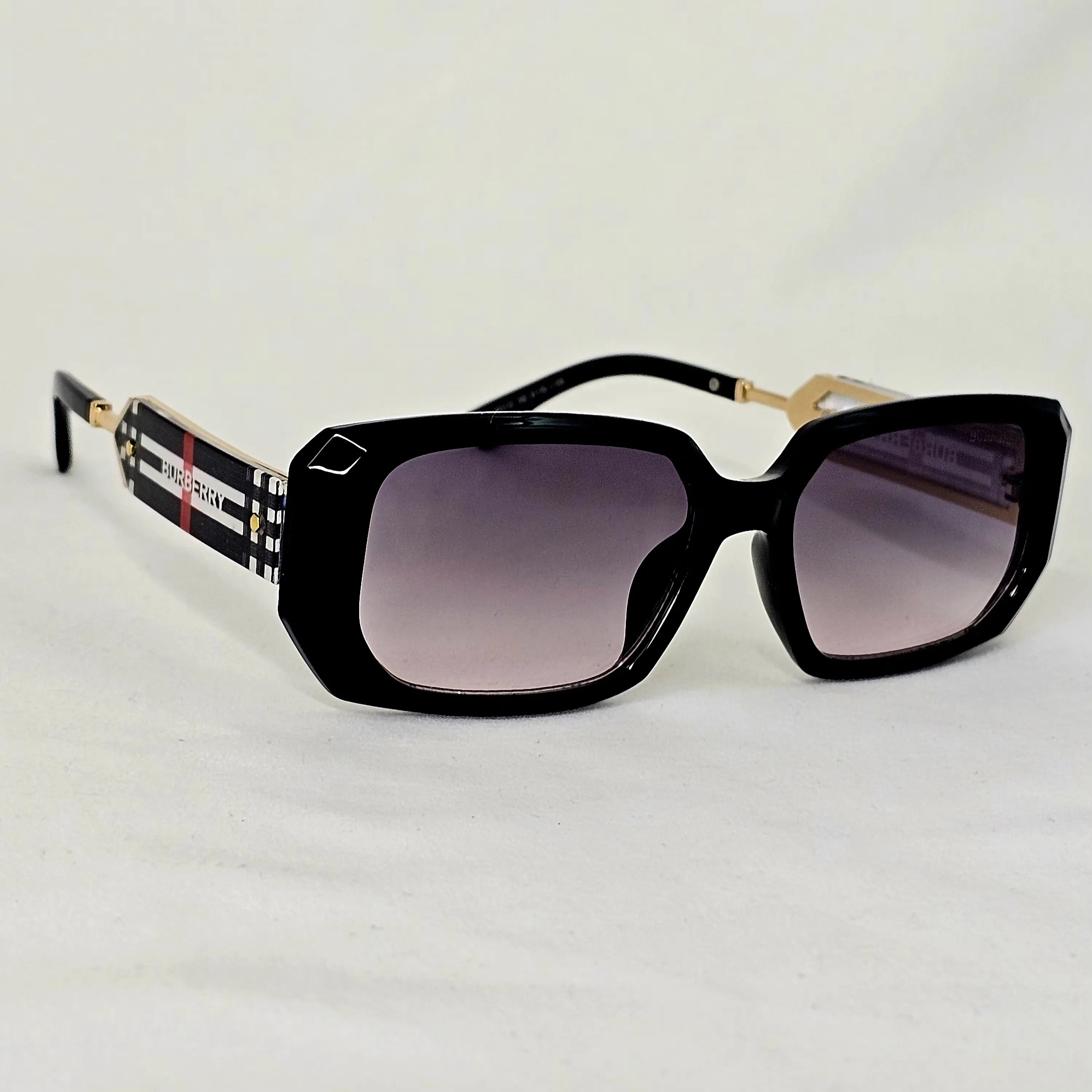 Burberry Check Detail Square Sunglasses