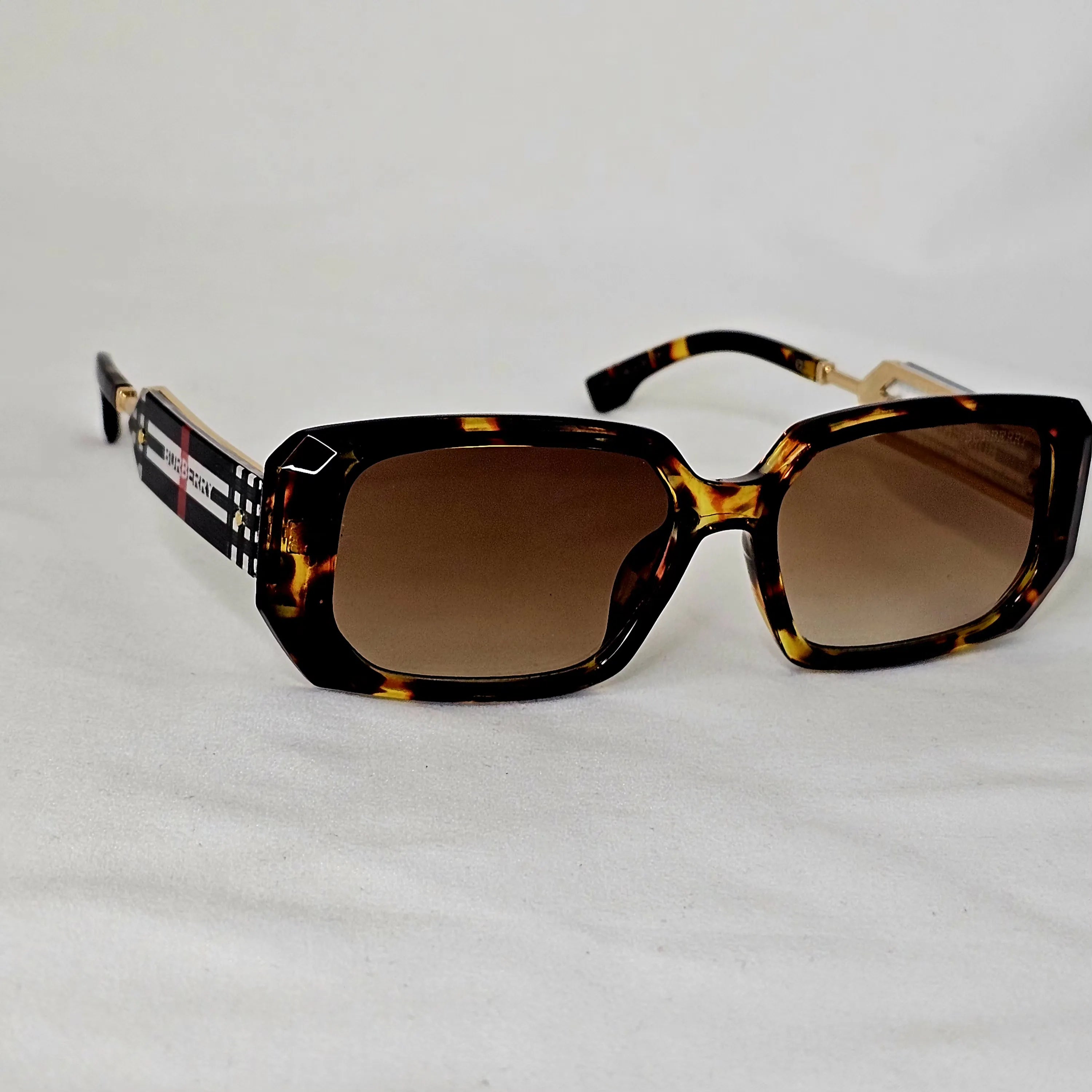 Burberry Check Detail Square Sunglasses