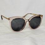 Transparent Frame Round Sunglasses