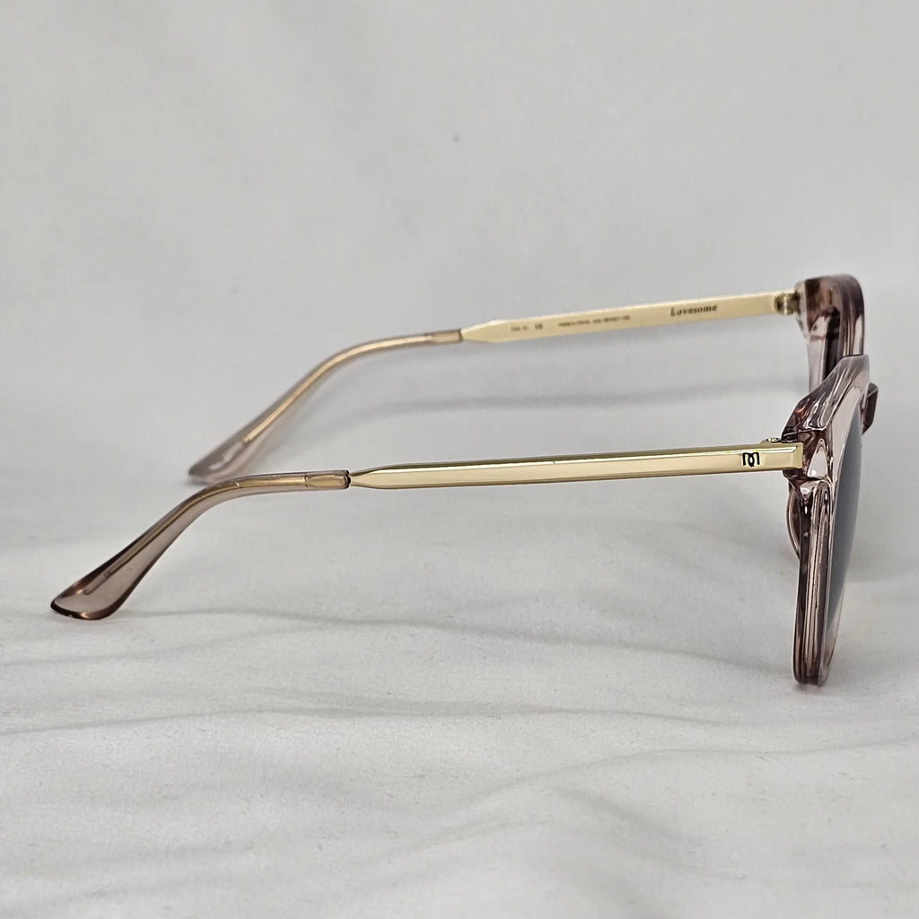 Transparent Frame Round Sunglasses
