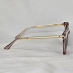 Transparent Frame Round Sunglasses