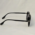 Vegas Black on Flame - Bold Square Sunglasses