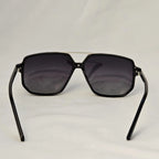 Vegas Black on Flame - Bold Square Sunglasses