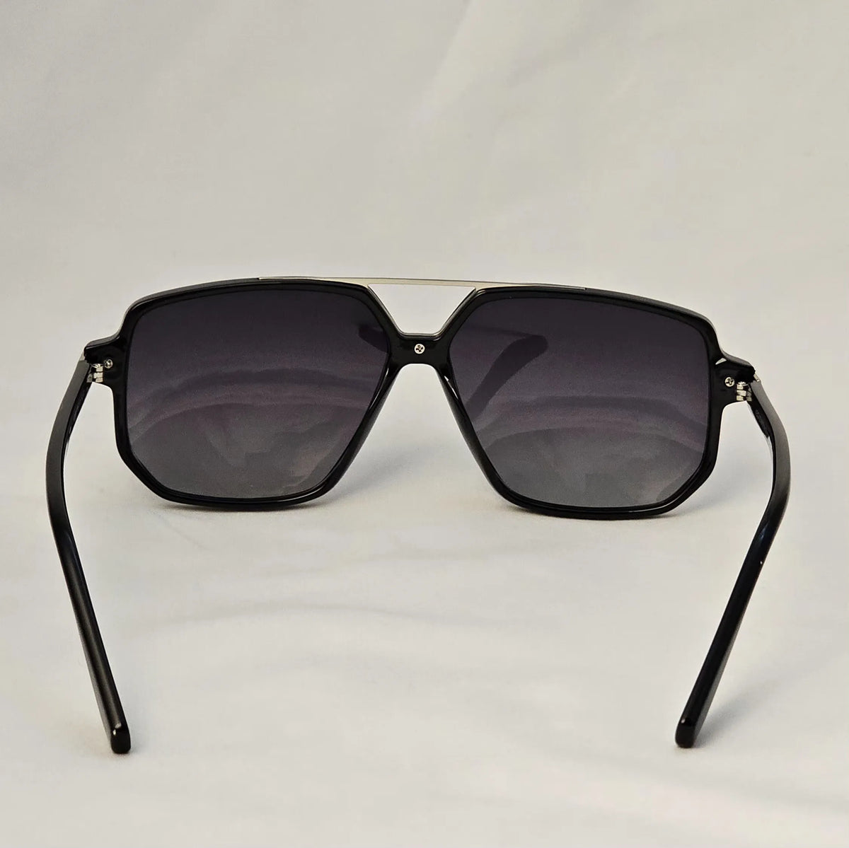 Vegas Black on Flame - Bold Square Sunglasses