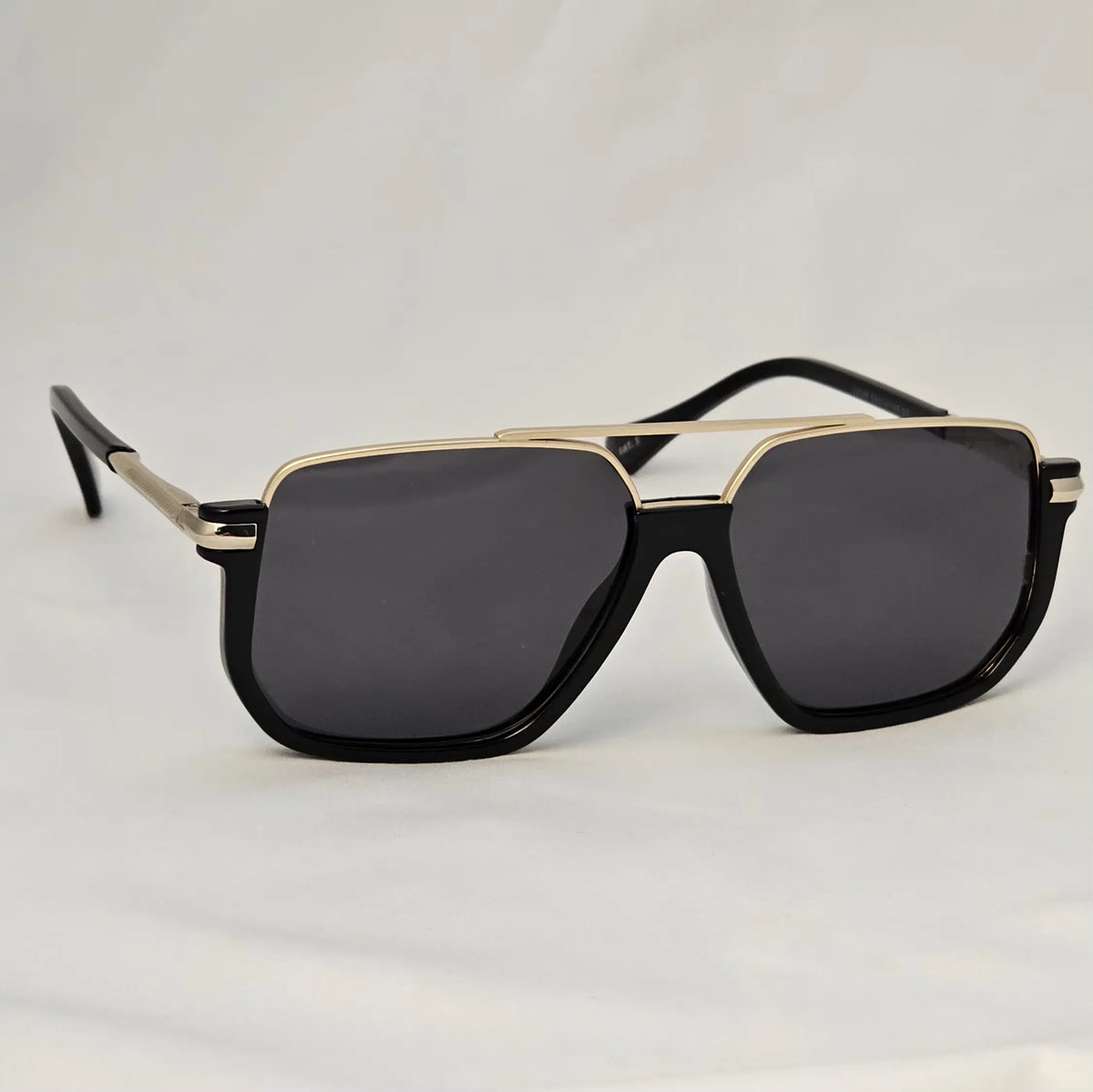 Vegas Black on Flame - Bold Square Sunglasses