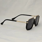 Vegas Black on Flame - Bold Square Sunglasses