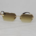 Cartier-Inspired Rimless Geometric Sunglasses