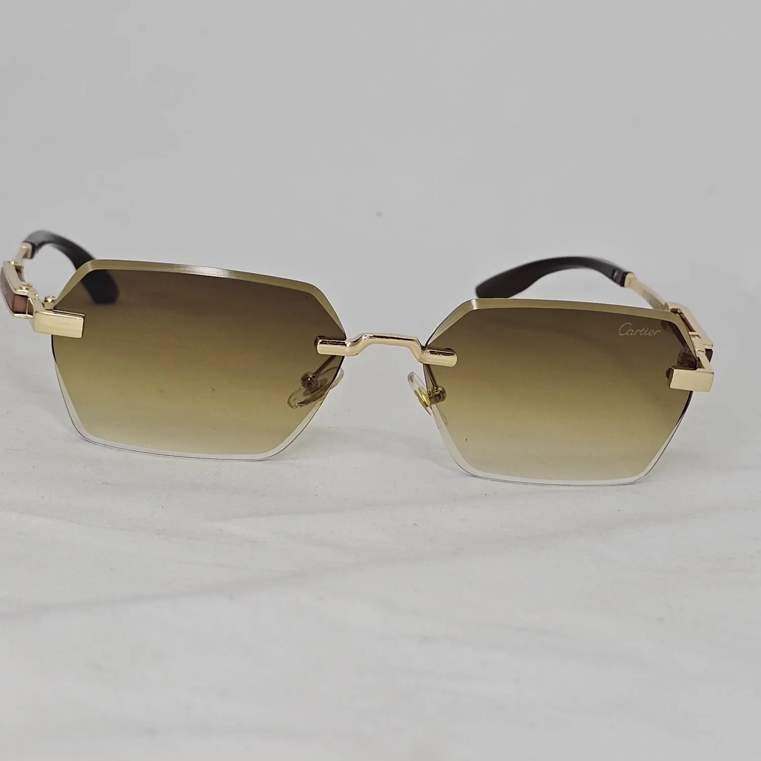Cartier-Inspired Rimless Geometric Sunglasses