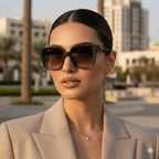 Chanel Python Chain Square Sunglasses.