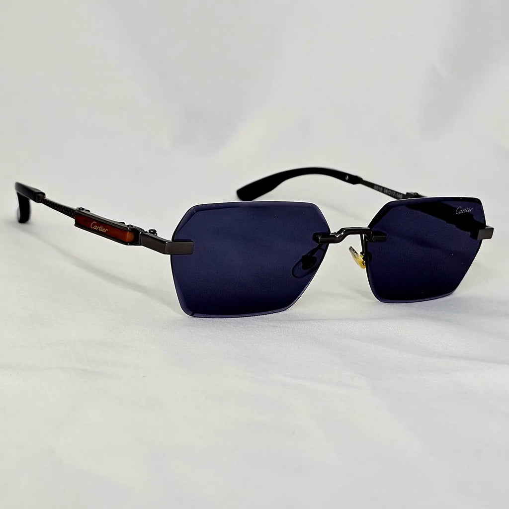 Cartier-Inspired Rimless Geometric Sunglasses