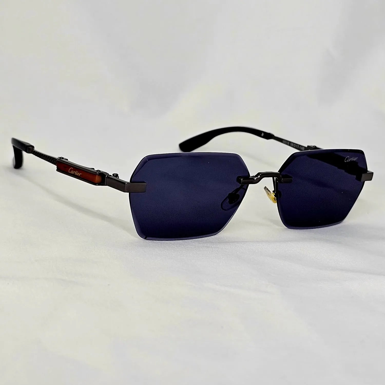 Cartier-Inspired Rimless Geometric Sunglasses
