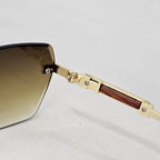 Cartier-Inspired Rimless Geometric Sunglasses