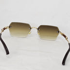Cartier-Inspired Rimless Geometric Sunglasses