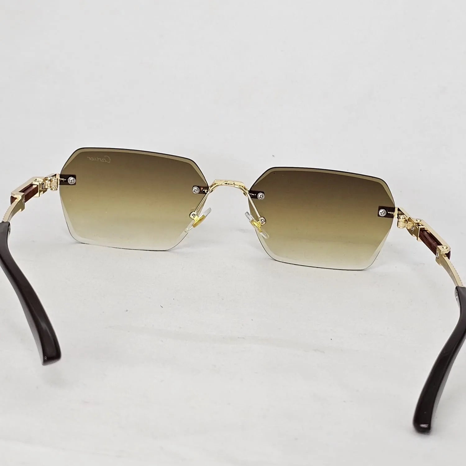 Cartier-Inspired Rimless Geometric Sunglasses