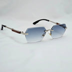 Cartier-Inspired Rimless Geometric Sunglasses