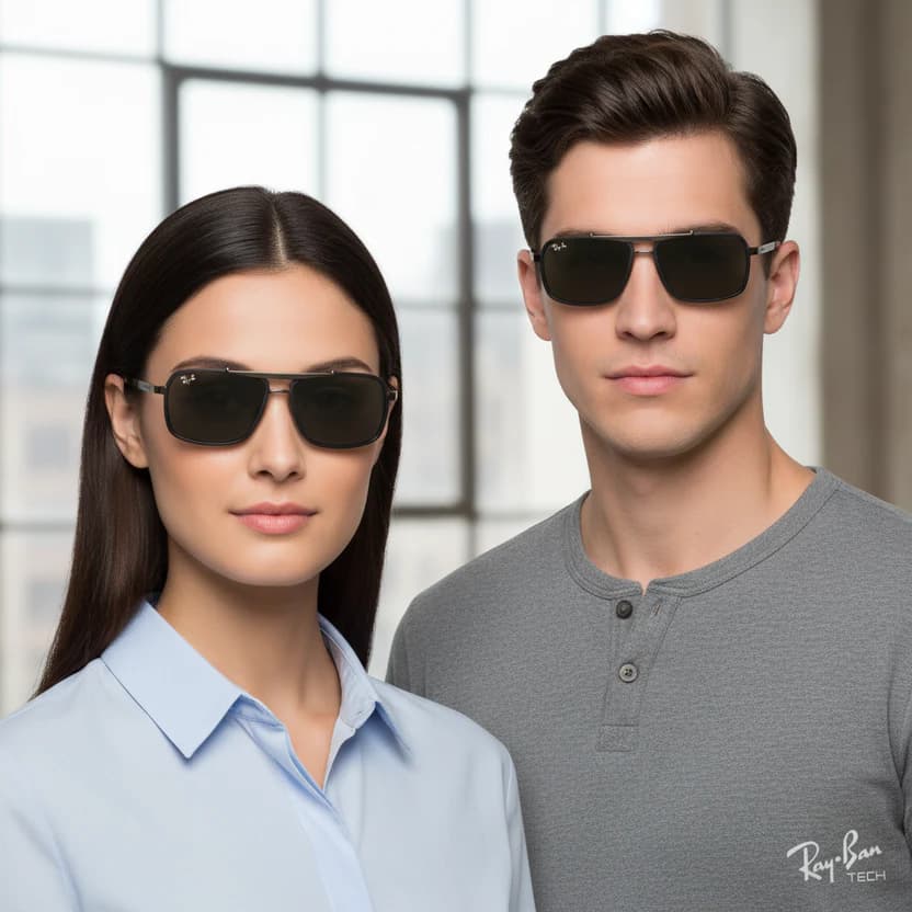 نظارة ريبان مستطيلة 2026 - Brother Storeنظارة شمس بعدسات زجاج او بلورايز من اختيارك بتوفرلك حماية من اشعة الشمس وكمان شياكة ملهاش حدود بتيجي بالعلبة وجراب وكتالوج ومنديل وعبوة لتنظيف العدسات