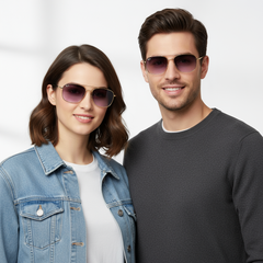 شكل مربع بعدسات مقعرة بحماية  UV400